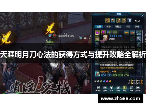 天涯明月刀心法的获得方式与提升攻略全解析